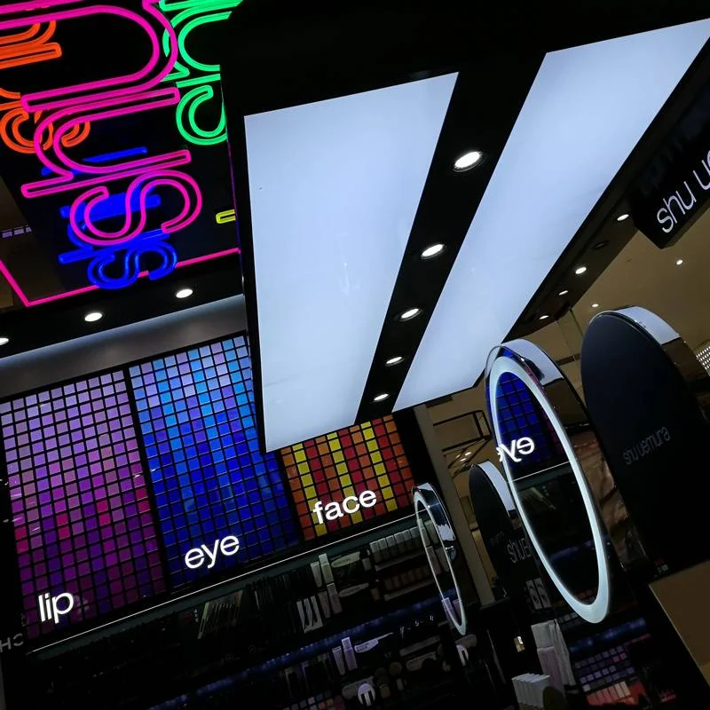 Neon Lights at Shu Uemura Store