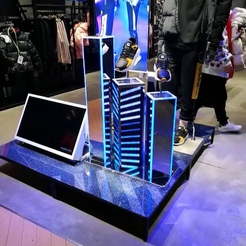 Gradient Light Tubes & Video Players at Adidas Store