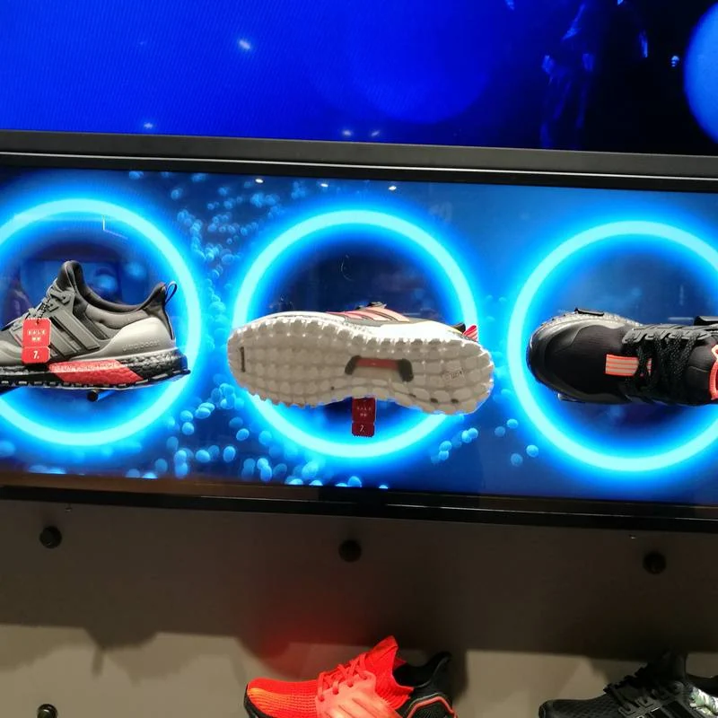 Gradient Light Tubes & Video Players at Adidas Store